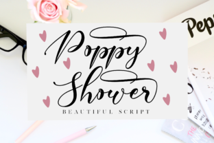 Poppy Shower: Elegant Script for Authentic Design